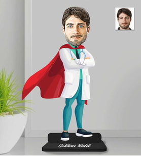Kişiye Özel Tıp Bayramı Doktor Acil Doktoru Ahşap Biblo-2