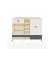 Kronos Dolap 12 Raflı 4 Çekmeceli 4 Kapaklı 220x59x163 Aytaşı-Aytaşı/Antrasit