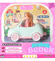Küçük Barbie Chelsea Bebekli Arabası - Oyuncak Arabalı Bebek - Barbie Arabası - Bebekli Barbie Araba (Çok Renkli)