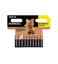 Duracell LR03 MN2400 Basıc İnce AAA Pil 10'lu