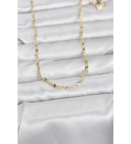 CM 14K Gold Renk Lazerli Gemici Zincir Model 60 cm Kadın Kolye 5886 - SSSSSS5633-6692