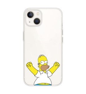 Iphone 14 Uyumlu Simpson Tasarımlı Şeffaf Telefon Kılıfı