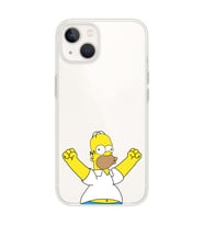 Iphone 14 Uyumlu Simpson Tasarımlı Şeffaf Telefon Kılıfı
