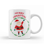 Yılbaşı Yeni Yıl Konseptli Merry Christmas Noel Baba Kupa Bardak Porselen