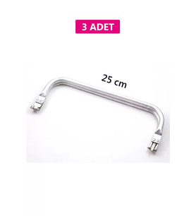 Gizli Metal Çanta Bursu - 3 Adet - 25 cm - Metal Çanta Aparatı Çanta Aksesuarı