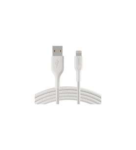 Belkin Örgülü Lightning kablosu 1m Beyaz