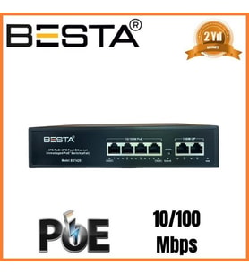 MCG  6 PORT POE SWİTCH 10/100 Mbps Masaüstü 4 Port POE BST620
