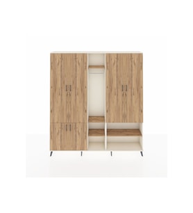 Arges Gardrop 15 Raflı 5 Kapaklı Tek Askılı 220x30x243 Aytaşı-Çam