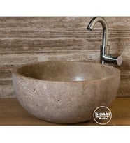 Sipahi Marble Noche Traverten Derin Yuvarlak Lavabo