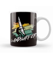 Windsurfer Wave Ocean Windsurfing Sailboarding Surfing Kupa Bardak Porselen