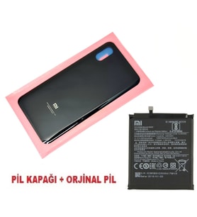 Tkgz Xiaomi Mi 8 Pro Arka Pil Batarya Kapak + PİL (CAM) SİYAH