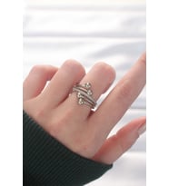 Topçuk Model Zirkon Taşlı Silver Renk Ayarlanabilir Yüzük