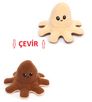 Mod Değiştiren Ahtapot Polar Krem-Kahve 18 cm (Çok Renkli)
