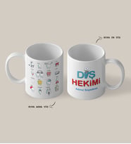 BASKILI KUPA Diş Hekimi & Asistanı Kişiye Özel Baskılı Kupa