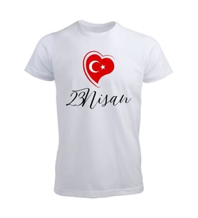 23 Nisan Tişörtü (Düz Beyaz)