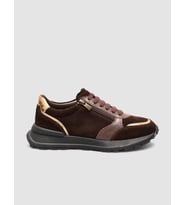 MonaMae %100 Hakiki Süet Kahverengi Kadin Sneaker