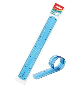 Kırılmaz Cetvel 30 Cm Silikonlu Mavi Renk 1 Adet Cetvel Kırılmaz
