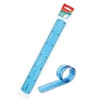Kırılmaz Cetvel 30 Cm Silikonlu Mavi Renk 1 Adet Cetvel Kırılmaz