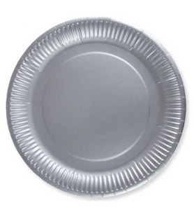 TABAK KARTON GÜMÜŞ 23 CM PK:8 YEN-
