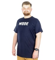 Mode XL Büyük Beden T-Shirt Bis Yaka Mode 22196 Lacivert