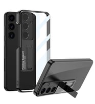 Galaxy S24 Kılıf Kamera Korumalı Şeffaf Tasarımlı Zore Lego Standlı Kapak