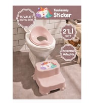 Kaydırmaz Çocuk Basamağı & Kaydırmaz Klozet Adaptörü 2Kat Basamaklı Banyo &