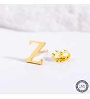 14 Ayar Altın Z Harf Küpe 0,45 gr