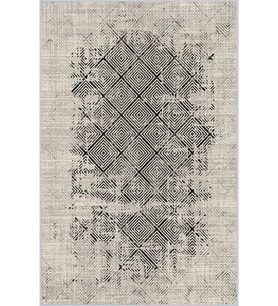 Eliana Home Baskılı, Yıkanabilir Kaymaz Taban Salon Halısı LNA0173-SD825 100x150 cm (Krem)