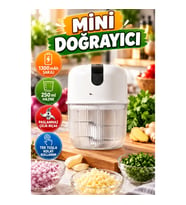USB Şarjlı Mini Elektrikli Doğrayıcı – 250 ml Hazne, 1300 mAh Batarya, Paslanmaz Çelik Bıçak