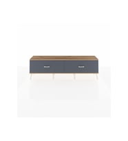 Arges TV Ünitesi 2 Çekmeceli  176x30x51 Antrasit-Çam/Antrasit