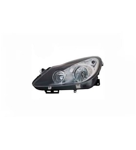 OPEL CORSA D ÖN FAR MOTORLU KROM SİYAH SOL 06- OPL10CO039 93189361