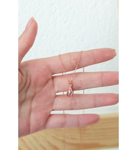 925 Ayar Pembe Taşlı Balon Kolye Kadın Gümüş Kolye