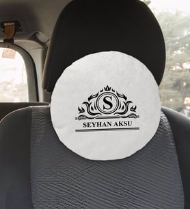 BK Gift Kişiye Özel İsimli Yuvarlak Araç Koltuk Yastığı-12