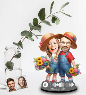 Kişiye Özel Spotify Sevgili Tasarımlı Ahşap Biblo Model-30