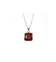Gümüş Kolye - Türk Bayrağı Gümüş Kolye