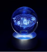 3D Boyutlu Gezegen Işıklı Küre & Işıklı Cam Küre / Işıklı Gezegenler Küre , Dekoratif Işıklı Cam Küre Tasarım
