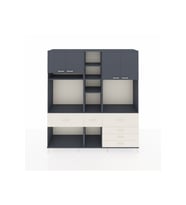 Hyperion Dolap 11 Raflı 6 Çekmeceli 4 Kapaklı 220x44x243 Antrasit-Antrasit/Aytaşı