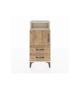 Arges Komodin 2 Raflı 2 Çekmeceli Tek Kapaklı 44x30x96 Aytaşı-Çam
