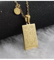 Kişiye Özel 925 Ayar Gümüş Oğlak Burcu Tarot Kolye