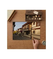 Eskişehir Odunpazarı Evleri Mimarisi Tasarımı 240 parça Ahşap Puzzle Ahşap Kutuda MP07341