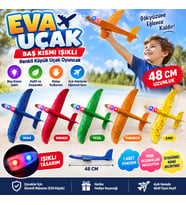 EVA Uçak Baş Kısmı Işıklı 48 CM Renkli Köpük Uçak Oyuncak 1 Adet