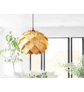 İngiliz Tarzı Kare Modern Globe Küre Doğal Ahşap MDF 3D Lazer Kesim Rustik Salon Avize