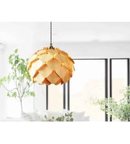 İngiliz Tarzı Kare Modern Globe Küre Doğal Ahşap MDF 3D Lazer Kesim Rustik Salon Avize