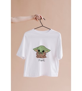 Baby Yoda Grogu Tasarımlı Tişört Kişiye Özel ( Unisex - Büyük - Çocuk )