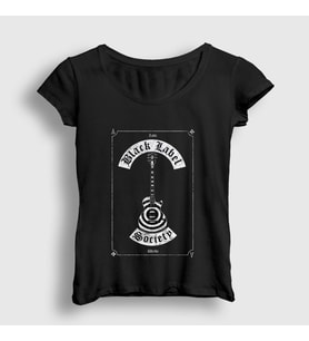 Presmono Kadın Siyah Guitar Black Label Society T-Shirt 16988tt