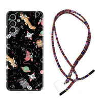 Samsung A23 A31 A32 A50 A51 A52 A53 A70 Kılıf Boyun Asklı Rasta Silikon Planet Animals 1771