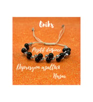6mm Ipli Oniks Ayarlanabilir Ölçü Doğal Taş Bileklik