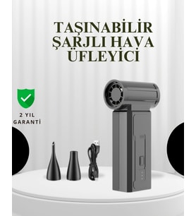 Taşınabilir Şarjlı Güçlü Hava Üfleme Aleti Çok Yönlü Kullanım