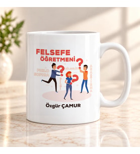 Felsefe Öğretmenine İsme Özel Kupa Bardak