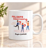 Felsefe Öğretmenine İsme Özel Kupa Bardak